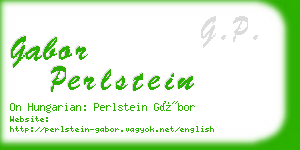 gabor perlstein business card